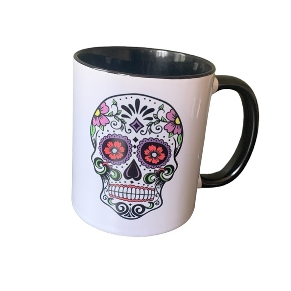 Two Sugar Skull Coffee Tea Mugs NWT (2) - Picture 6 of 11